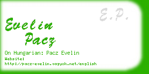 evelin pacz business card